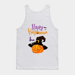 Happy Halloween Pumpkin Head Tank Top